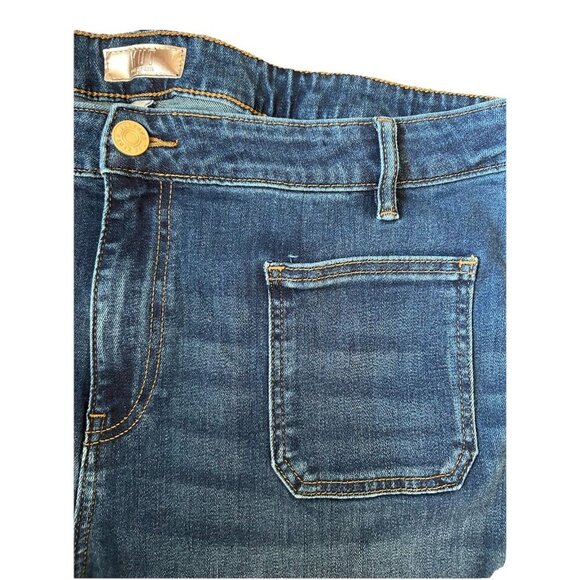 KUT from the Cloth Ana High Rise Flare Jeans Stretch Blue Womens Size 18 Tall - Picture 10 of 11